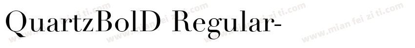 QuartzBolD Regular字体转换